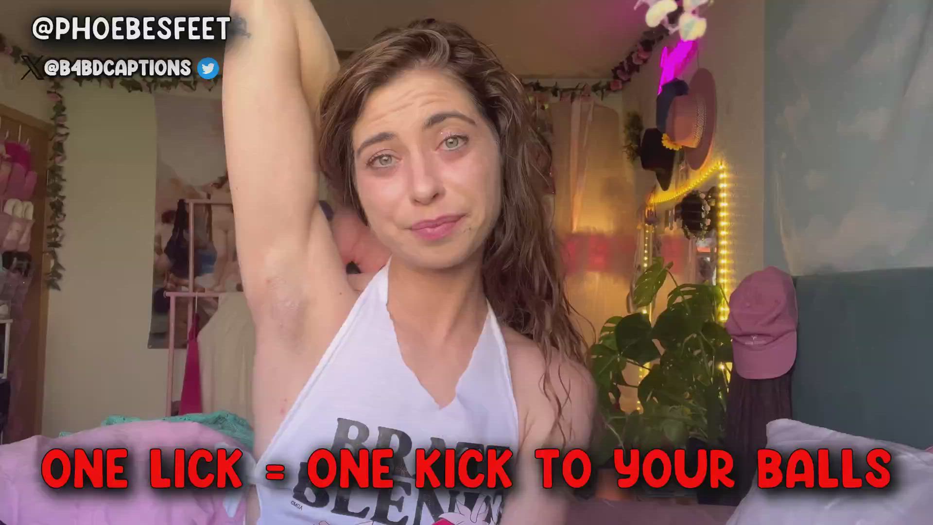 Femdom Caption Armpits Cbt Short Video #1224 video thumbnail
