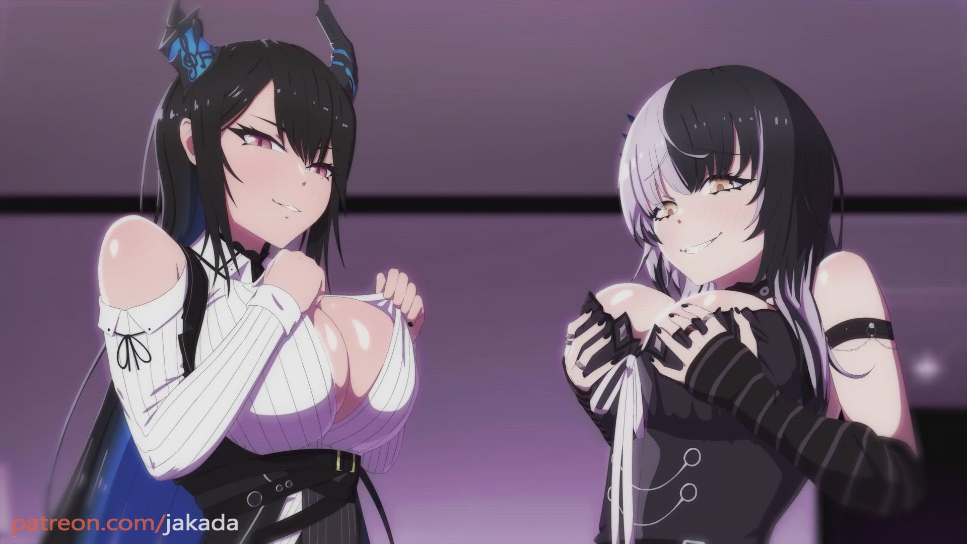 Threesome Femdom Hentai Tongue Short Video #1234 video thumbnail